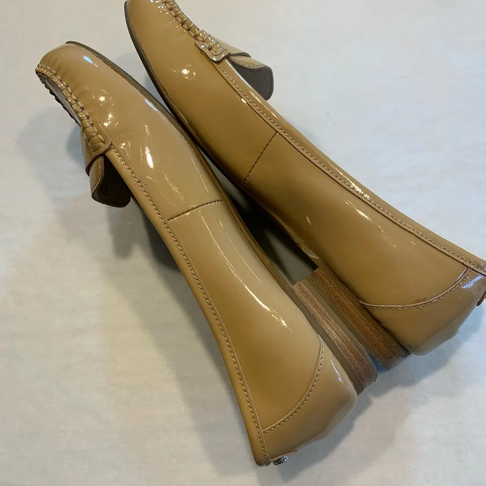 Michael Kors Nude Patent Leather Penny Loafers 9.5